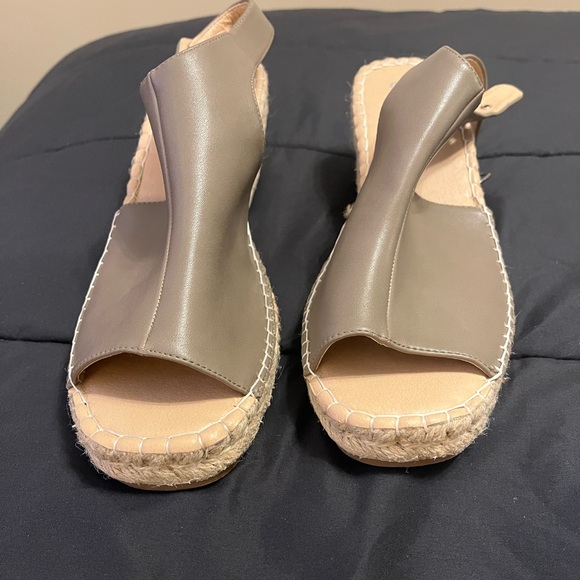 Journee Collection Taupe Wedge Espadrilles - Picture 2 of 12